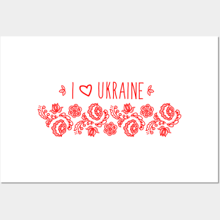 I Love Ukraine Vector Illustration. Posters and Art